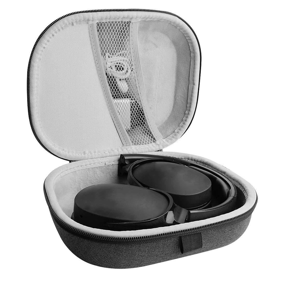 GEEKRIA Geekria Shield Headphones Case Compatible with Skullcandy Hesh 3, Hesh Evo, Crusher Evo, Crusher ANC, Replacement Hard Shell Travel Carrying Bag with Cable Storage (Dark Grey)