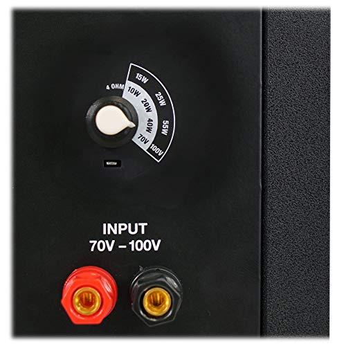 Rockville Rockville RCS80-1 60 Watt 70v Commercial/Restaurant Amp/Bluetooth Receiver Bundle CT80 8\" 70V Subwoofer with Wall Mount Cube 70v Black Swivel Wall Mount Speakers (3 Items)