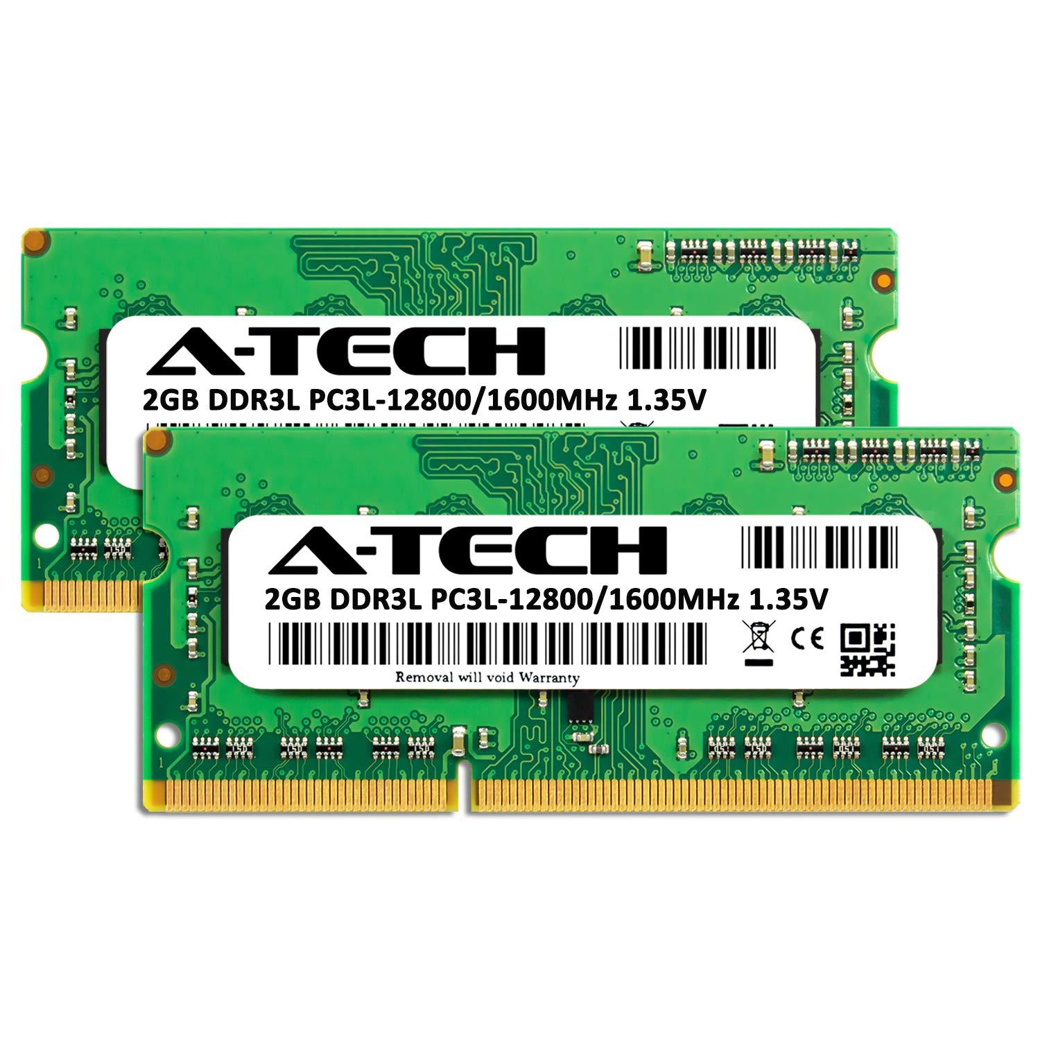 A-Tech A-Tech 4GB Kit (2x2GB) RAM for Diamond Flower (DFI) BT100-D, BT160, BT161, CR100-CRM, CR101-D, HR900-B, KB160, KB161, SB102-D, SU171, SU173 | DDR3 1600MHz PC3-12800 SODIMM 1.35V Non-ECC Memory Upgrade