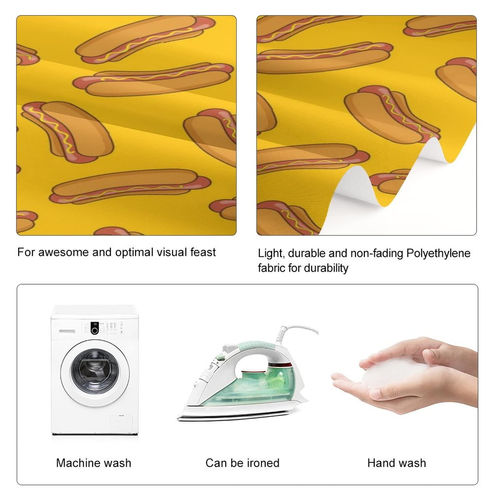 LJFABKY Hot-Dog Print Portrait Background Screen for Photo Backdrop Video Photography Studio(Only Fabric)
