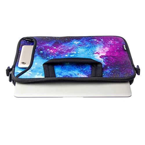 RICHEN RICHEN 17 inch Laptop Shoulder Bag Carrying Case Computer PC Cover Pouch with Handle Fits 15.6/16/17/17.3/17.4 inch Laptop Notebook (16-17.3 inch, Galaxy)