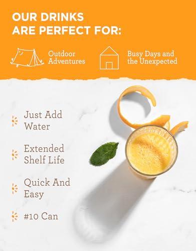 ReadyWise READYWISE - Simple Kitchen, Orange Drink Mix, 86 Servings, Healthy, Powdered Drink Mix, Healthy Drinks, Emergency Food Supply, 10 Can