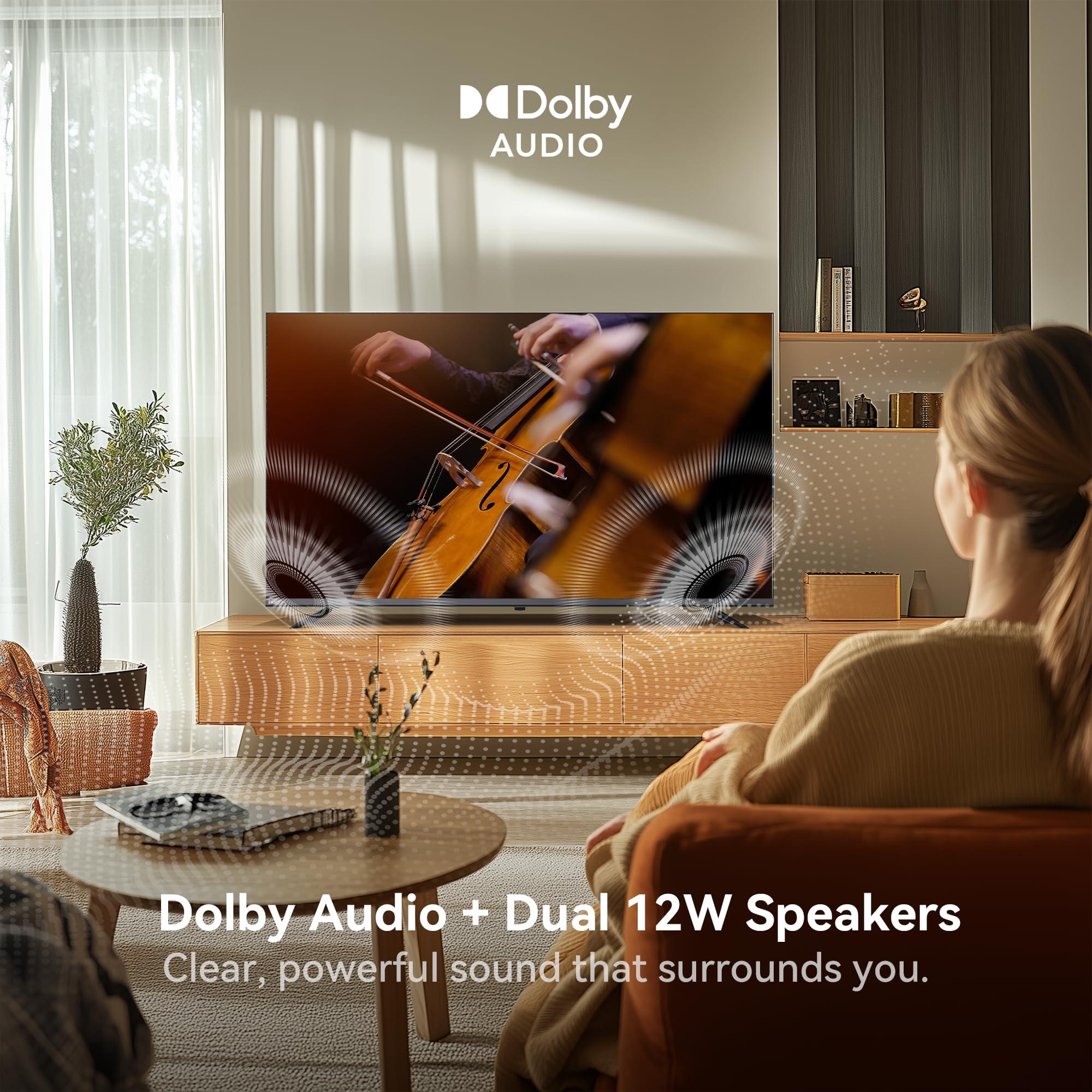 Horion Horion 65-inch Smart TV (65P6D,2025) - 4K UHD LED TV P6D Series with WebOS 22, Ultra Slim Television with Mega Contrast, HDR10, MEMC, Dolby Atmos - Streaming Live TV, Bluetooth, Hdmi, WiFi