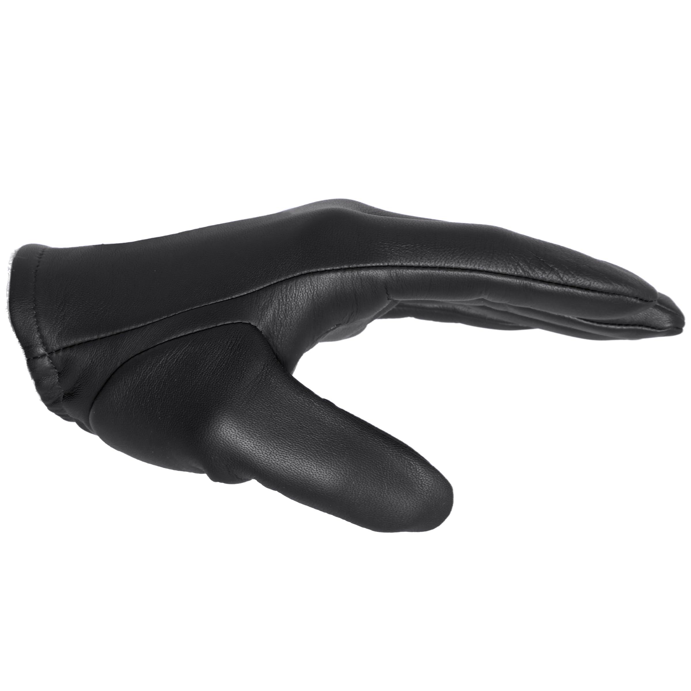 Tough Gloves Tough Gloves Patrol-X Ultra Thin Leather Gloves, TD301 Black Size 6