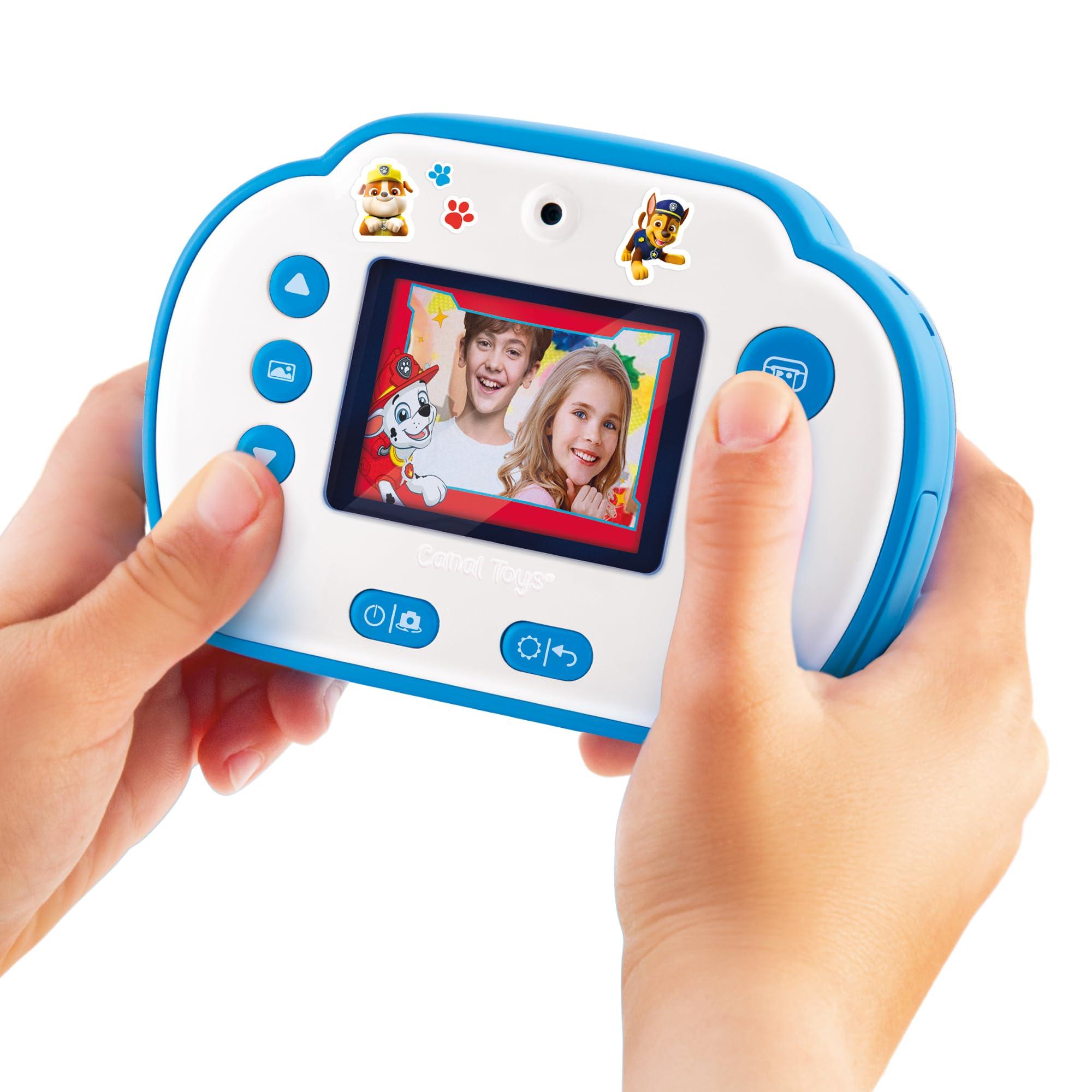 Canal Toys Paw Patrol My First Instant Camera; Photo, selfie, and video functions; Ink free printing; Frames and filters can be added digitally; Stickers and markers can be added after printing-Amazon Exclusive