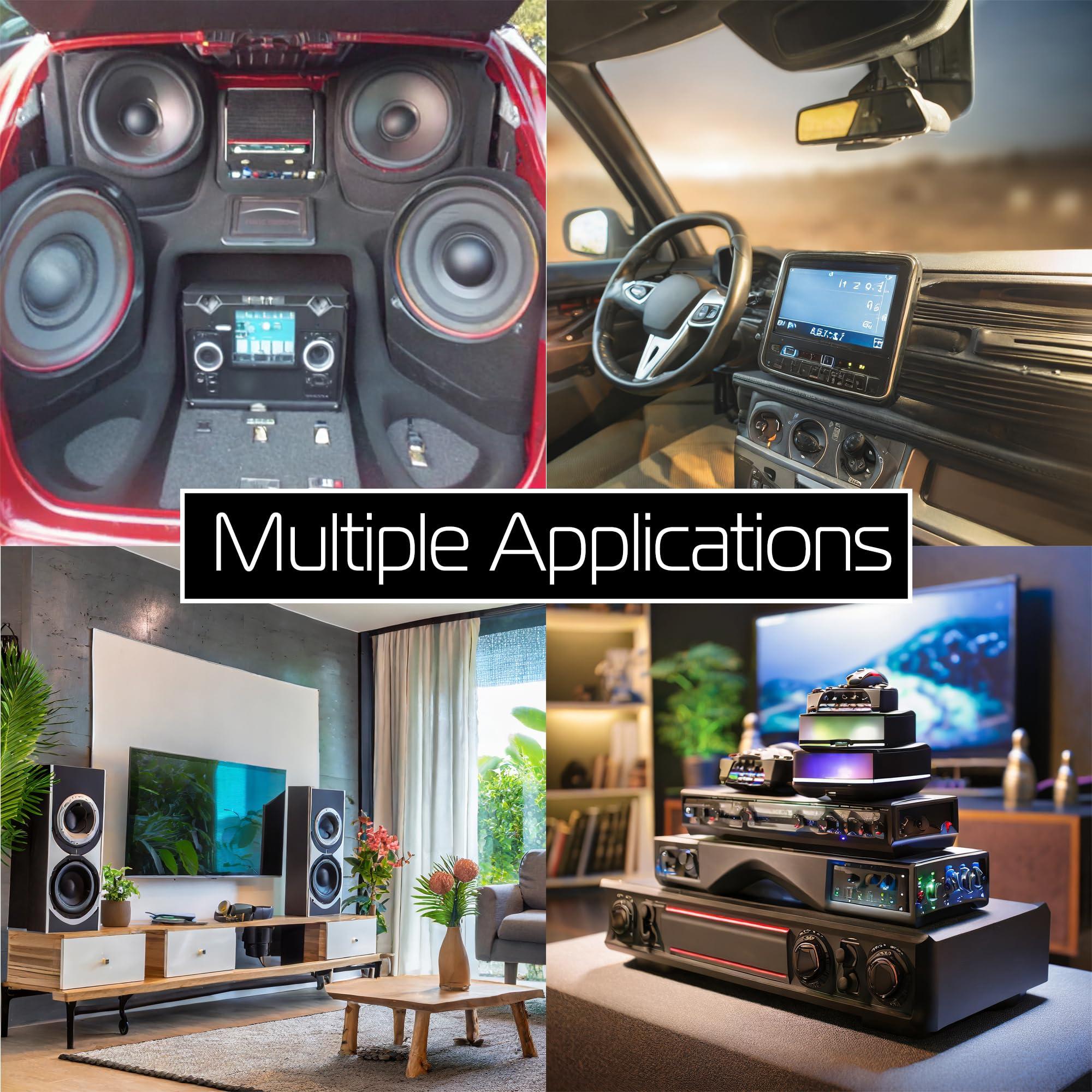 Elite Audio Elite Audio, EA-PRM415 + EA-PRM1.5, RCA Cable Bundle, 100 Percent OFC Copper Cable, Shielded and Twisted Wire, Male to Male Brass Connectors, 15 Feet 4-Channel and 1.5 Feet 2-Channel Pack