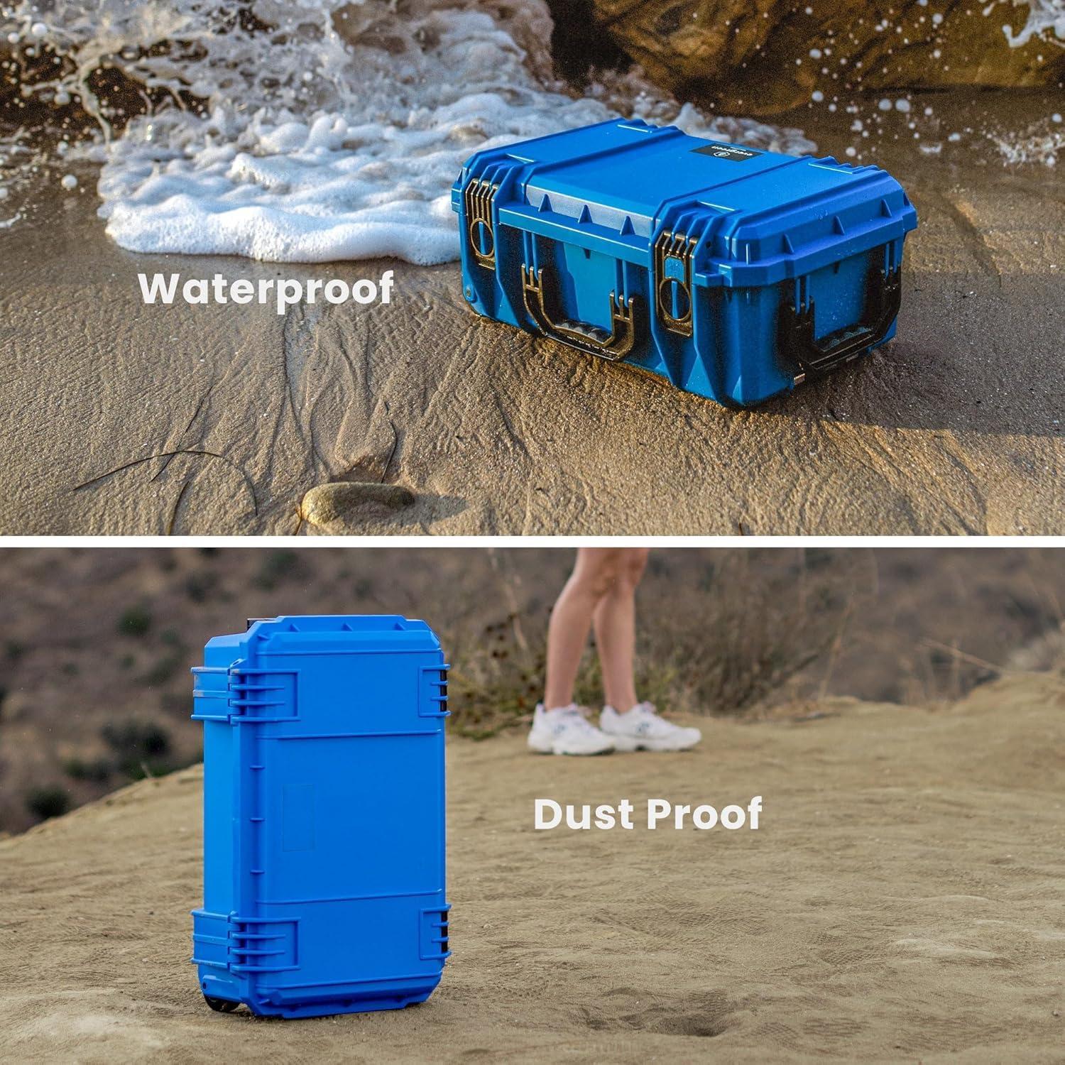 Seahorse Seahorse 830 Heavy Duty Protective Dry Box Case W/Padded Dividers - TSA Approved / IP67 Waterproof/USA Made for Professional, Amateur Photographers and Camera Enthusiasts