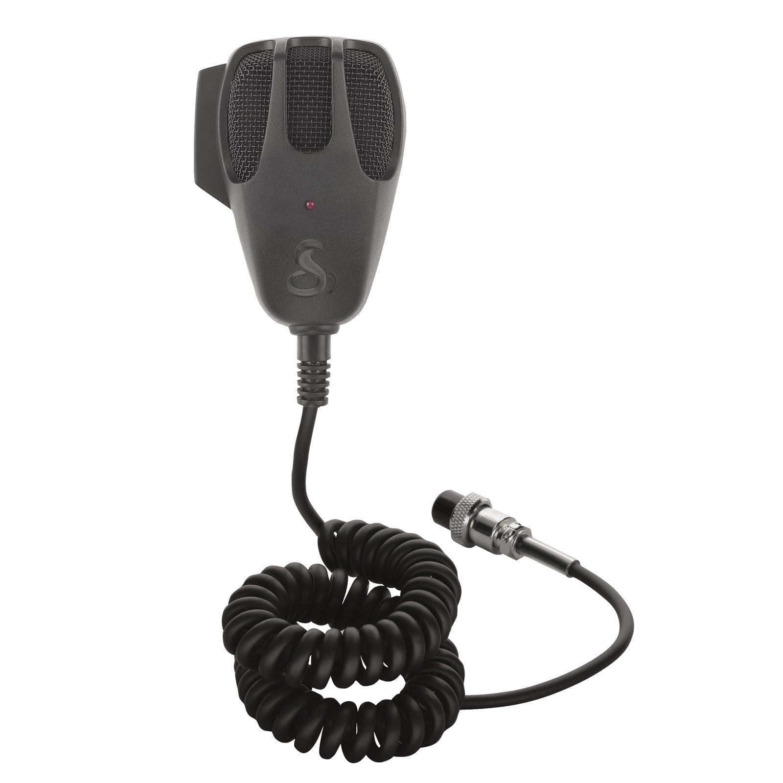 Cobra Digital Cobra HG M73 Premium Dynamic Replacement CB Microphone (Black) – 4 Pin Connector, 9 Foot Cord, Heavy Duty ABS Shell, Wire Mesh Grille, Left Side Push To Talk, Chrome Connector