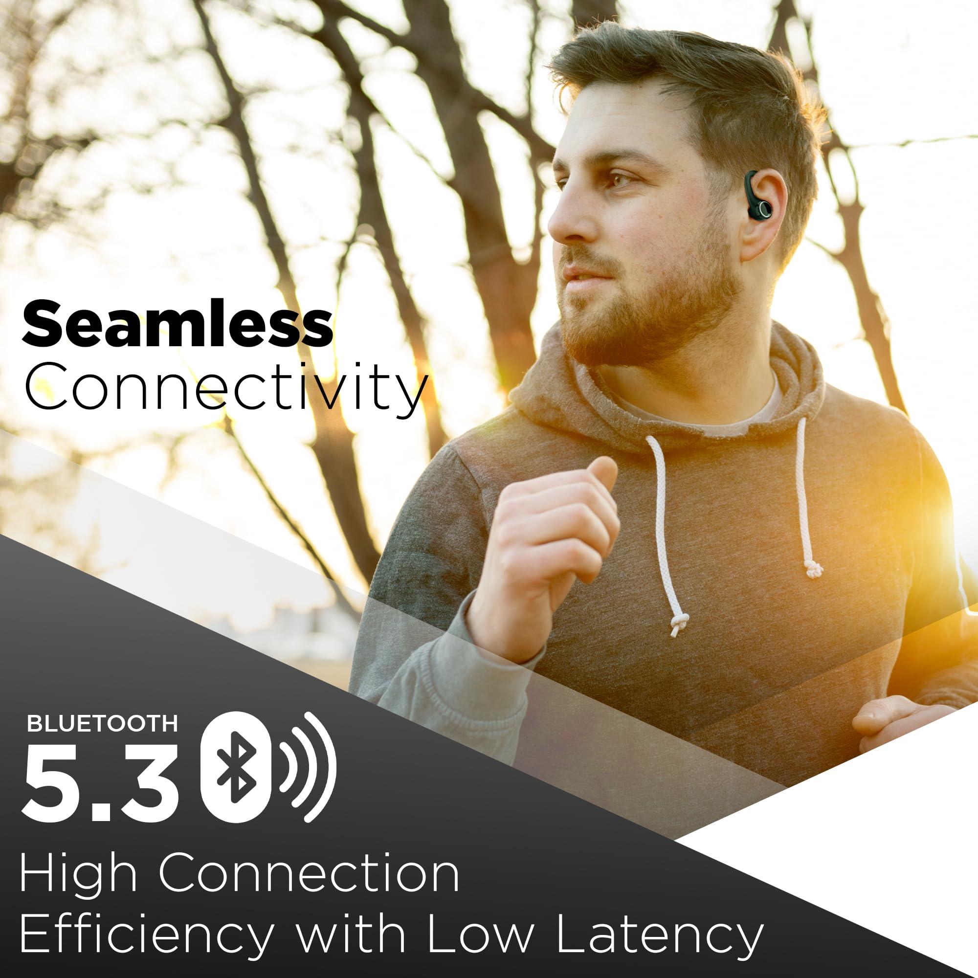 MyJoy MyJoy Active Wireless Earbuds, Bluetooth, Over The Ear Earbuds, Running, Workout Headphones, Black