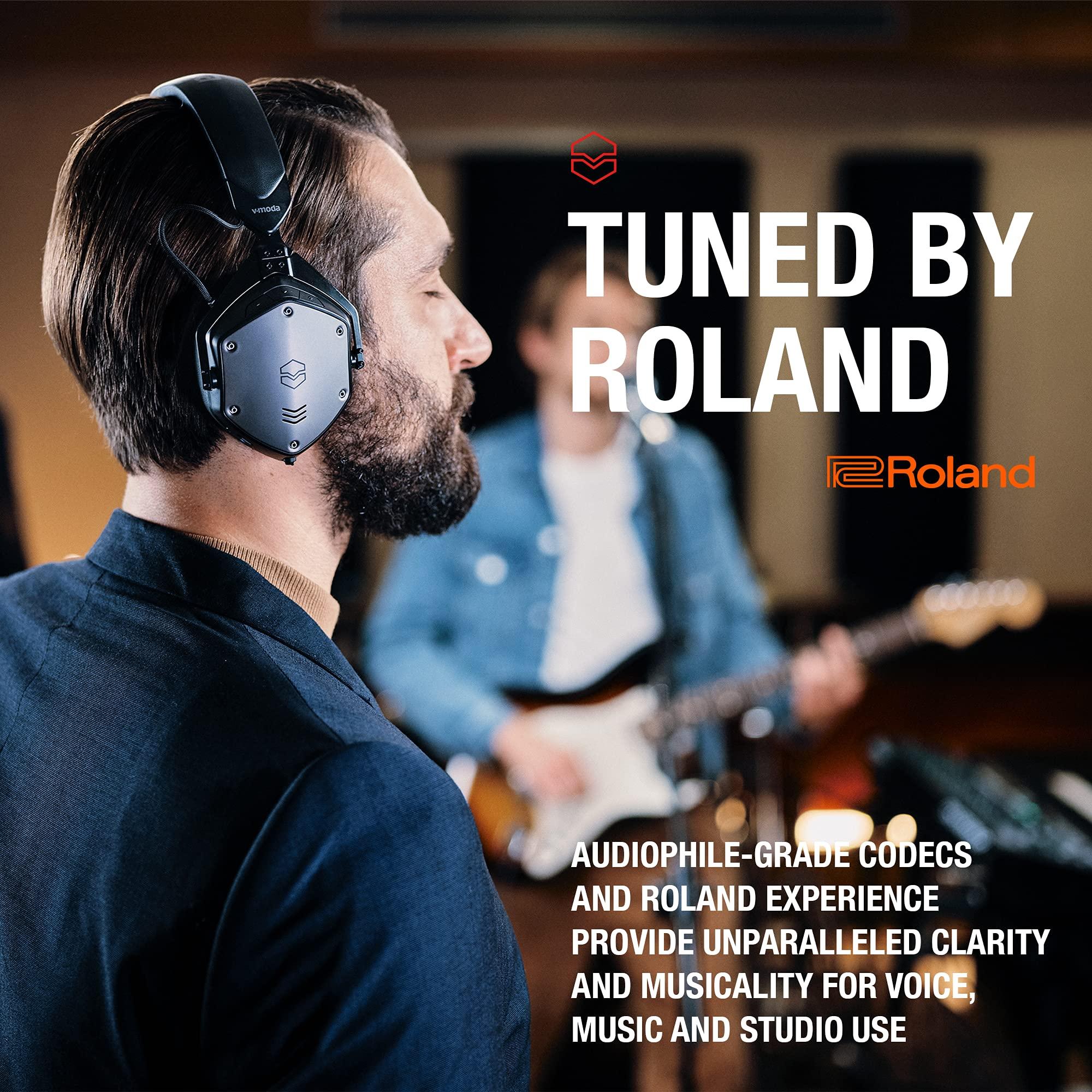 V-MODA V-MODA M-200 ANC Noise Cancelling Wireless Bluetooth Over-Ear Headphones with Mic for Phone-Call, Matte Black (Renewed)