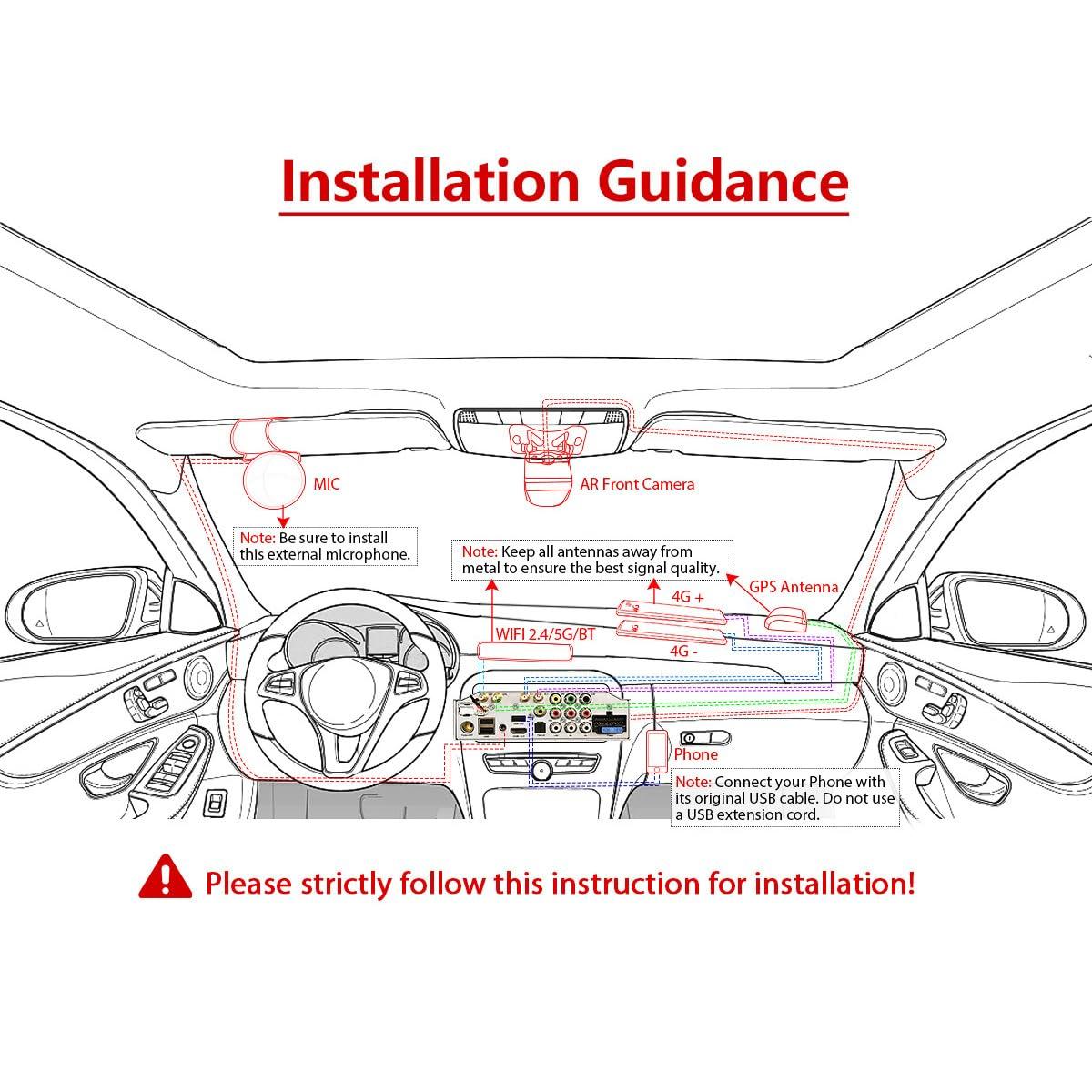 JOYING Joying Backup Camera 1080P Rear Camera for Car Rear View Camera Ultra HD Waterproof Reverse Camera 2 megapixels 125 Wide with Night Vision, WDR, IP68K Level Waterproof(AR-R)