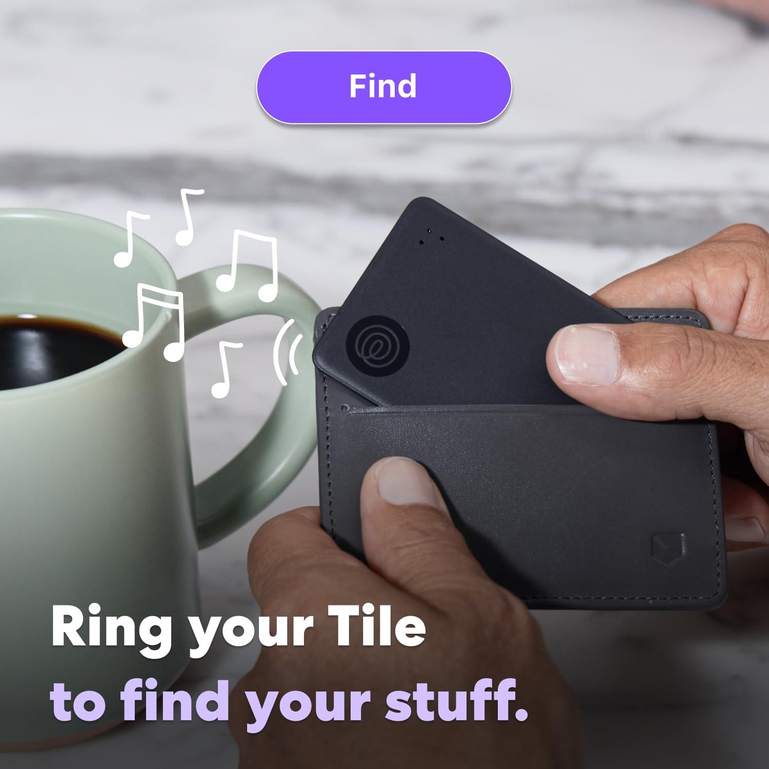 Tile Tile by Life360 Slim (2024) - Wallet Finder, Bluetooth Tracker and Item Locator for Luggage Tags, Passports and More. Both iOS and Android Compatible. Phone Finder. 2-Pack (Black)