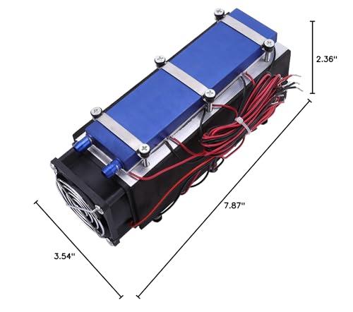 Hyuduo Peltier Refrigeration, Mini Air Conditioner,DC 12V 576W 8-Chip TEC1-12706 DIY Thermoelectric Cooler Air Cooling Device, Computer Heatsinks