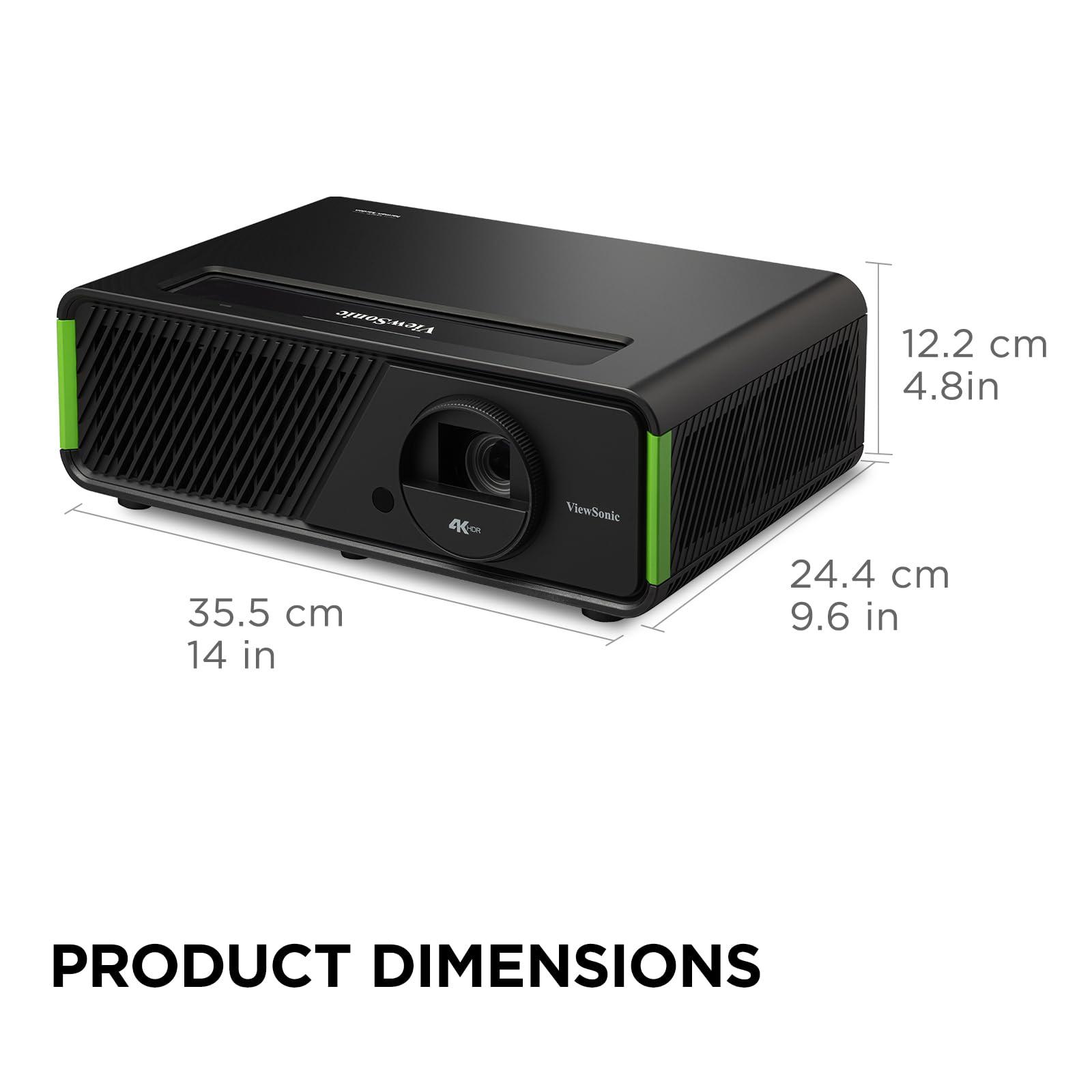 ViewSonic ViewSonic X1-4KPro 4K UHD LED Projector Designed for Xbox with Built-in Google TV and Netflix, 2500 ANSI Lumens, H/V Keystone, 4 Corner Adjustment, 1.3x Optical Zoom for Smart Home Theater