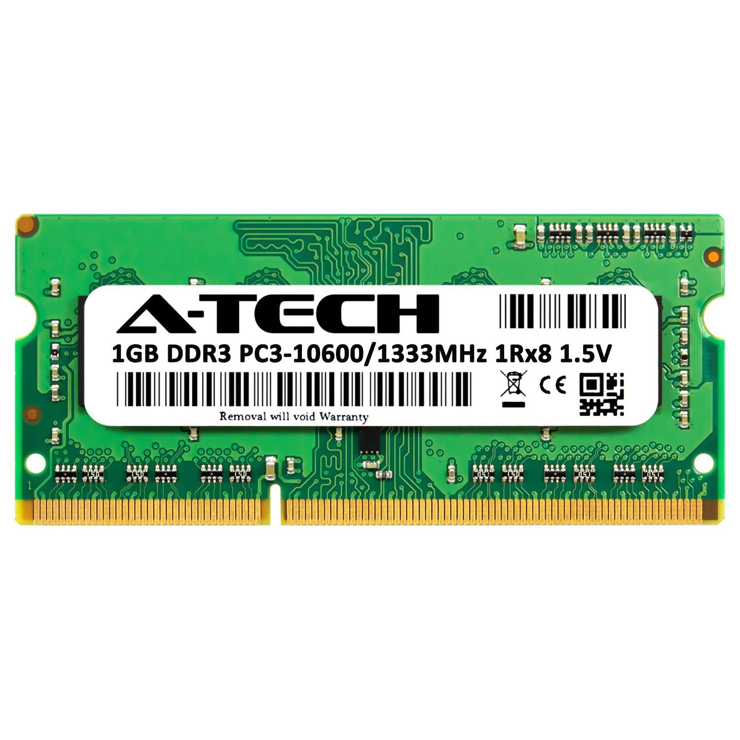 A-Tech A-Tech 1GB RAM Replacement for Hynix HMT112S6TFR8C-H9 | DDR3 1333MHz PC3-10600 1Rx8 1.5V SODIMM 204-Pin Memory Module
