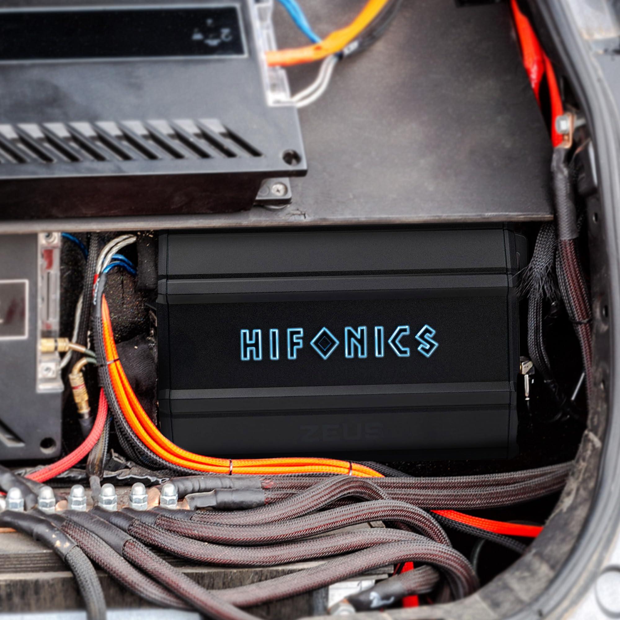 Hifonics Hifonics Zeus Delta 3,350 Watt Compact Mono Block Nickel Plated Mobile Car Audio Amplifier with Auto Turn On Feature, ZD-3350.1D, Black