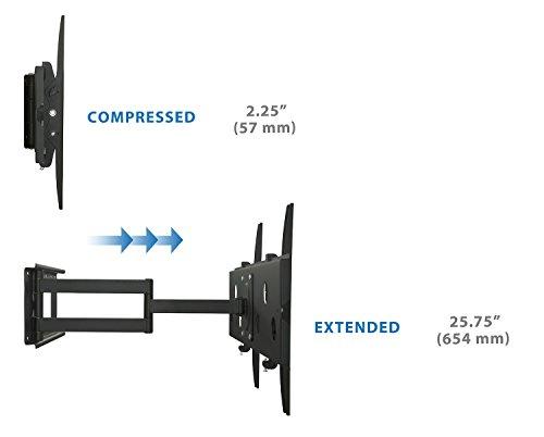 Mount-It! Mount-It! Long Arm TV Wall Mount with 26 Inch Extension, Swing Out Full Motion Design for Corner Installation, Fits 40 50, 55, 60, 65, 70 Inch Flat Screen TVs, 220 Lb Capacity