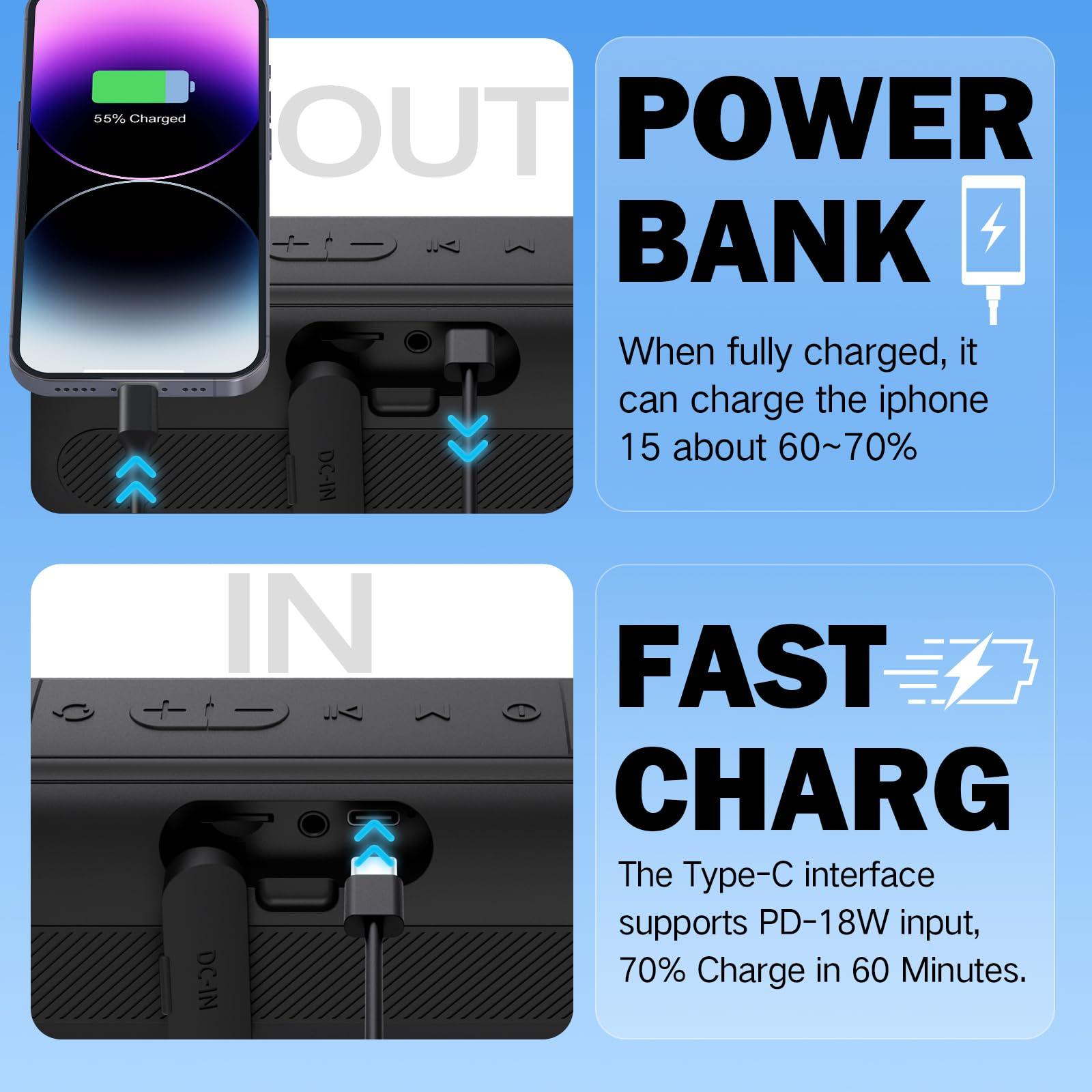 Dprofy Dprofy New Play 2 Rounds of Golf, Magnetic Bluetooth Golf Speaker Golf Cart Speaker, Stereo Sound Portable Pro Wireless Waterproof Speaker with Rich Bass, Golf Accessories Golf Gifts (with Light)