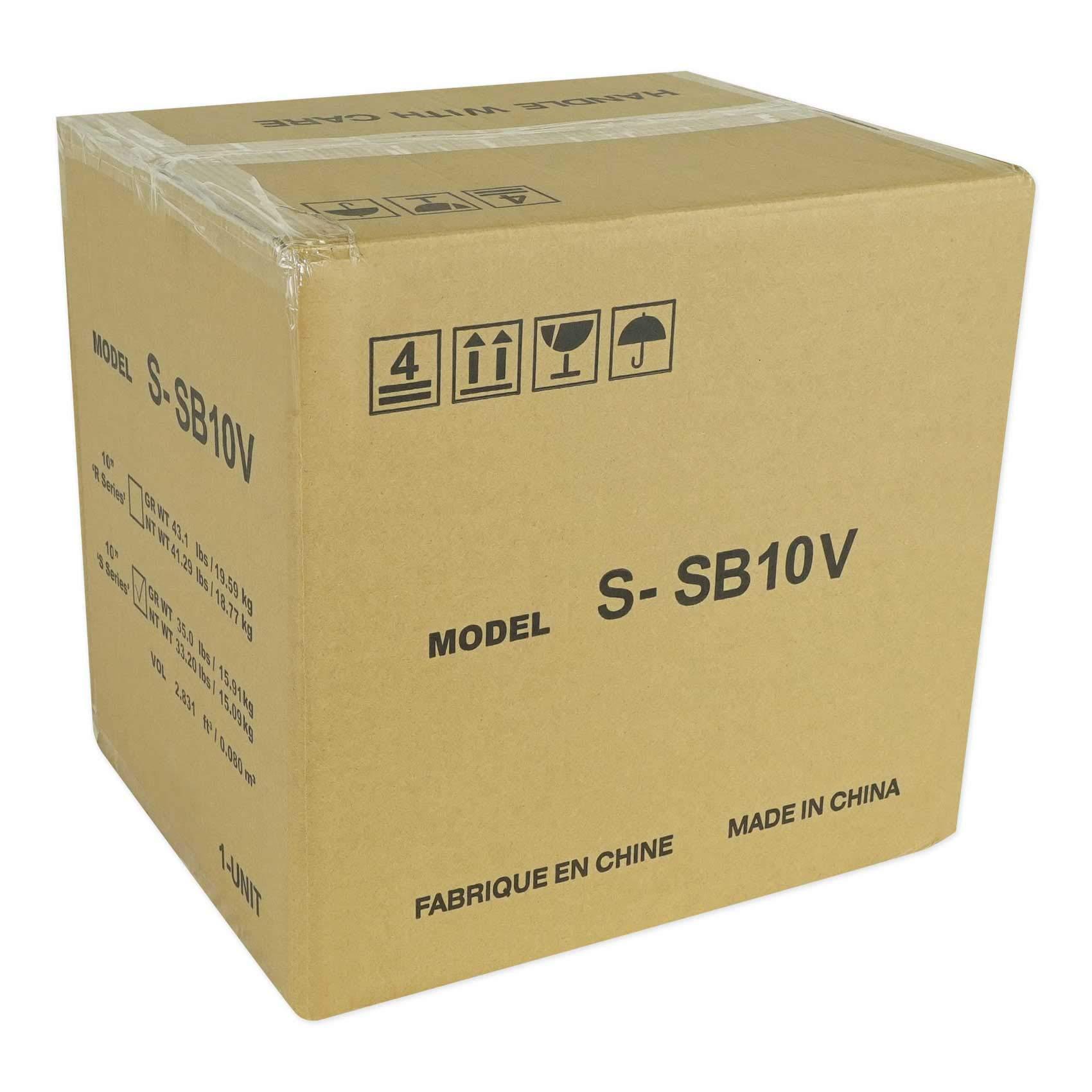 Alpine Alpine S-SB10V Loaded 10\" 600w S-W10D4 Sub Enclosure Box Bundle with ALPINE S-A60M 600 Watt RMS Mono Car Audio Amplifier Subwoofer Amp Class-D and Rockville RWK41 4 Gauge Car Amp Wiring Kit (3 Items)