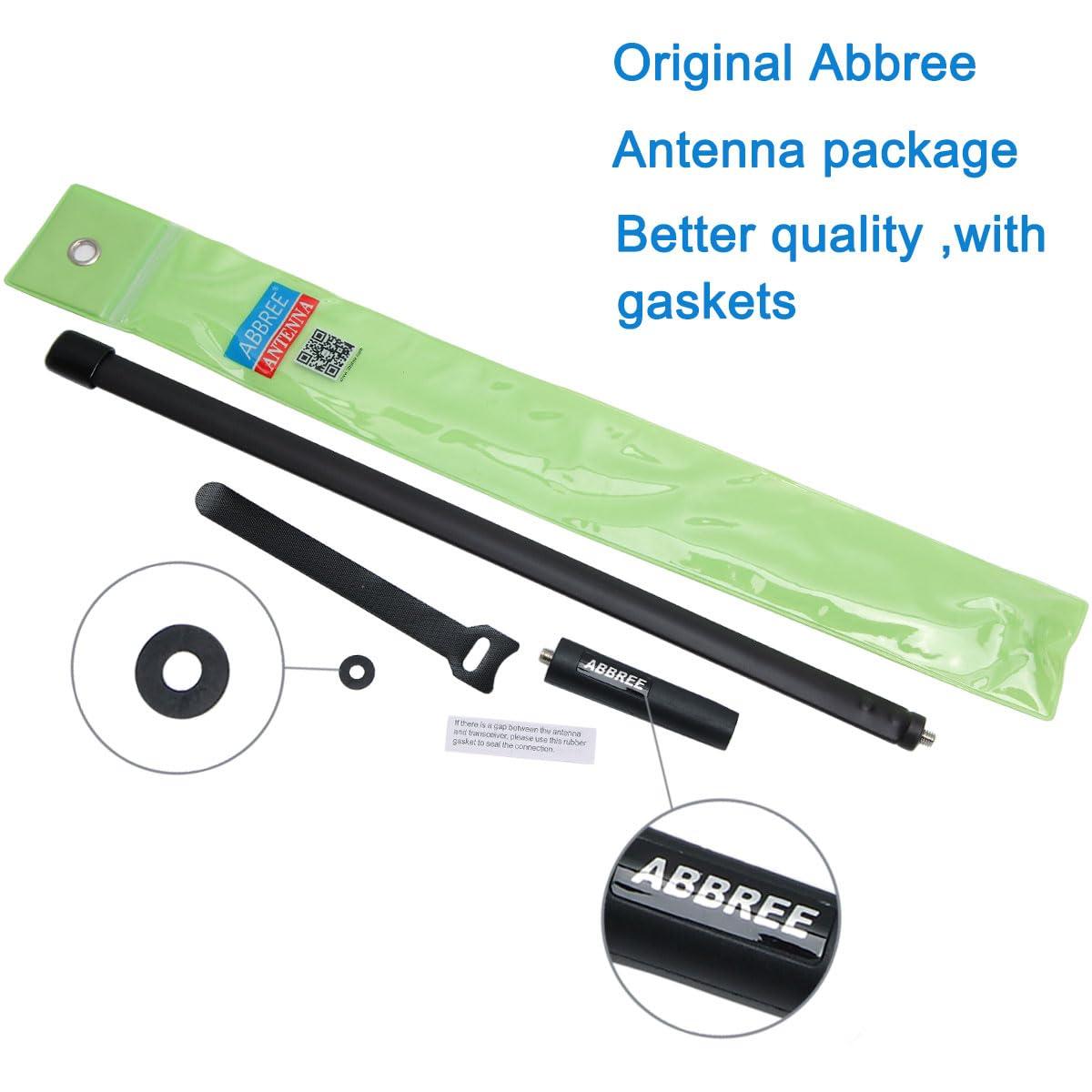 ABBREE ABBREE SMA-Female Ham Radio Antenna VHF/UHF 18.8-inch 144/430MHz High Gain Foldable CS Tactical Antenna for Baofeng UV-5R BF-F8HP Pro 5RM K5PLUS GM21 AR-152 Quansheng K6 UVK5(8) Radio (2)