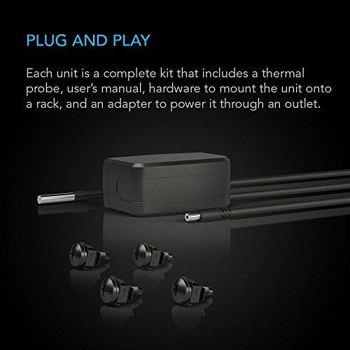 AC Infinity AC Infinity CLOUDPLATE T1-N, Rack Mount Fan Panel 1U, Intake Airflow, for Cooling AV, Home Theater, Network 19” Racks