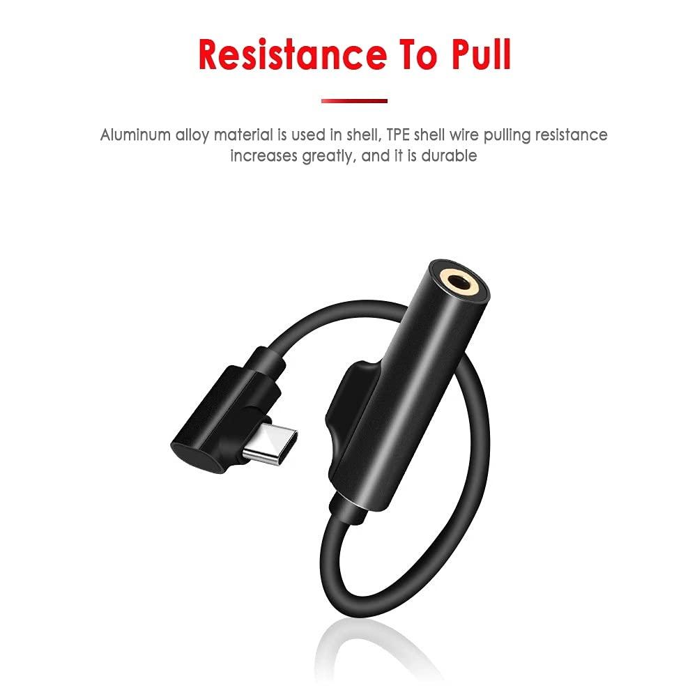 IURDSGIEOOOEWSU USB Hub USB Type C to 3.5mm Jack TypeC Audio Splitter Headphone Cable Earphone Aux 3.5 Adapter Charger Support Charging Song Call (Color : Black) (Red)