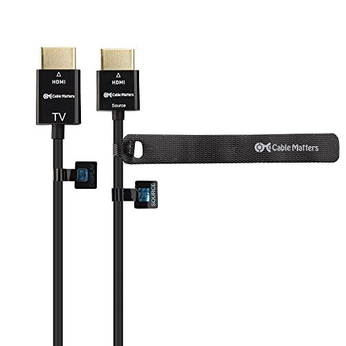 Cable Matters Cable Matters Unidirectional Active Ultra Thin HDMI Cable 15 ft with RedMere Technology (Ultra Slim HDMI Cable) 4K Rated with Ethernet