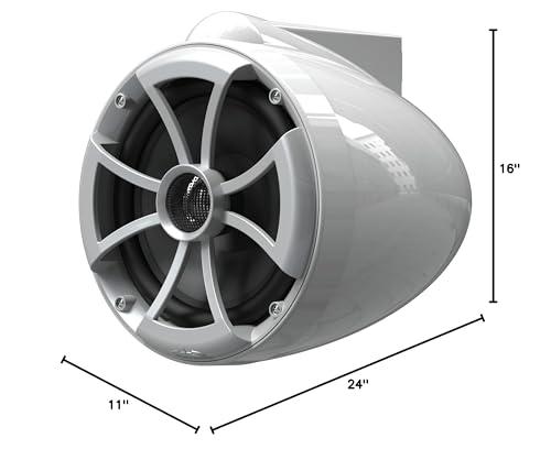 wet sounds wet sounds ICON 8-W FC SA V2 ICON Series 8" White Tower Speaker with Fixed Clamps