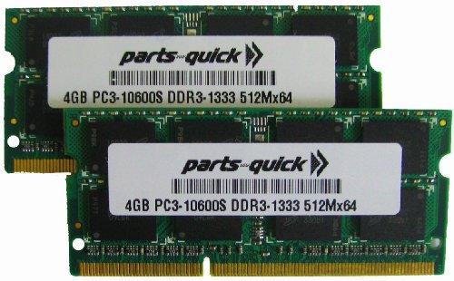 parts-quick 8GB 2X 4GB Memory Compatible with Apple iMac 27 inch 3.20GHz Intel Core i3 DDR3 PC3-10600 204 pin 1333MHz SODIMM RAM (PARTS-QUICK Brand)