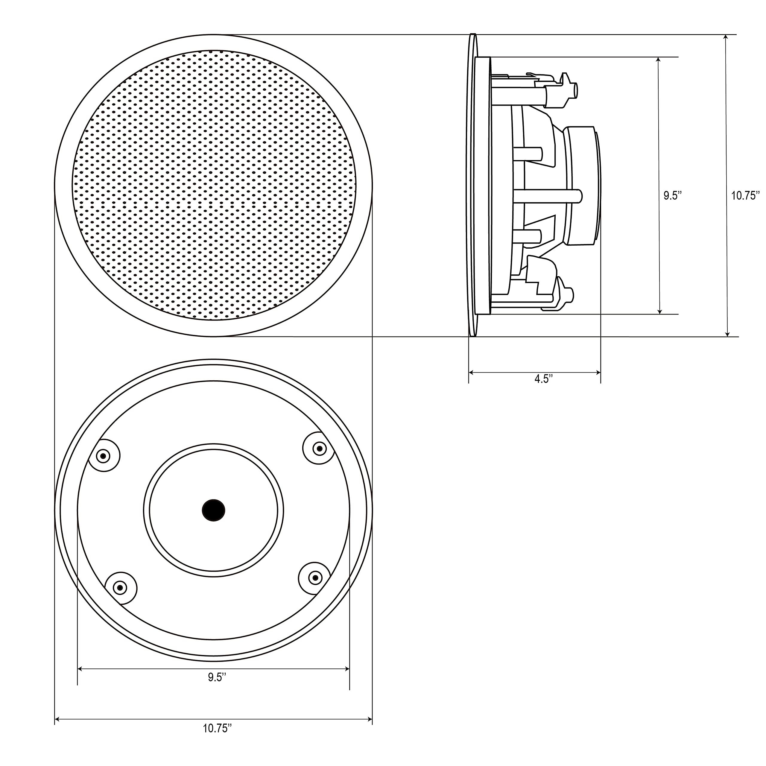 TIC TIC C7V8 Ceiling Speakers 8\" 8 70V Water-Resistant