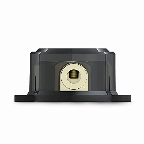 DS18 DS18 DB1020 Distribution Ground Block - 1 x 0GA in/ 2 x 0GA Out, Nickle Plated Internal Materials, High-Strength Heat Resistant Plastic Housing, Oversized Screws for Secure Connections (1 in 2 Out)