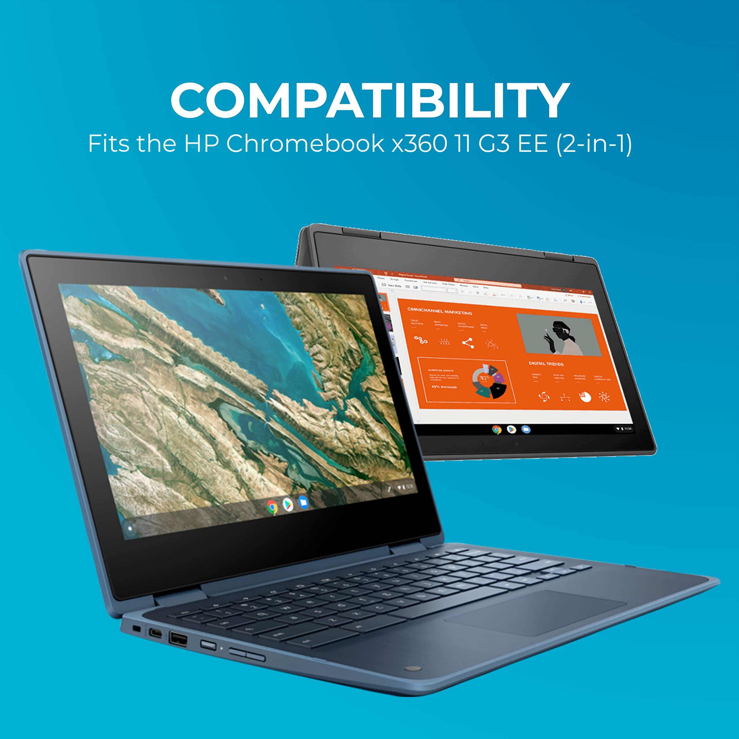 Gumdrop Cases Gumdrop SlimTech Laptop Case Fits HP Chromebook x360 11 G3 EE (2in1). Designed for K-12 Students, Teachers and Classrooms Drop Tested, Rugged, Shockproof Bumpers for Reliable Device ProtectionBlack