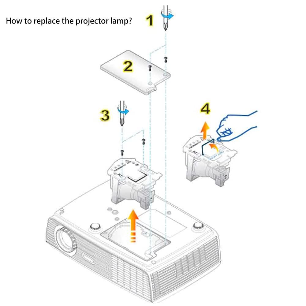 Dekain Dekain Projector Lamp Replacement for SP-LAMP-005 InFocus LP240 Ask Proxima P5 C40 DP2000S, Boxlight SP-45M, Geha Compact 105 Powered by Philips UHP OEM Bulb - 1 Year Warranty