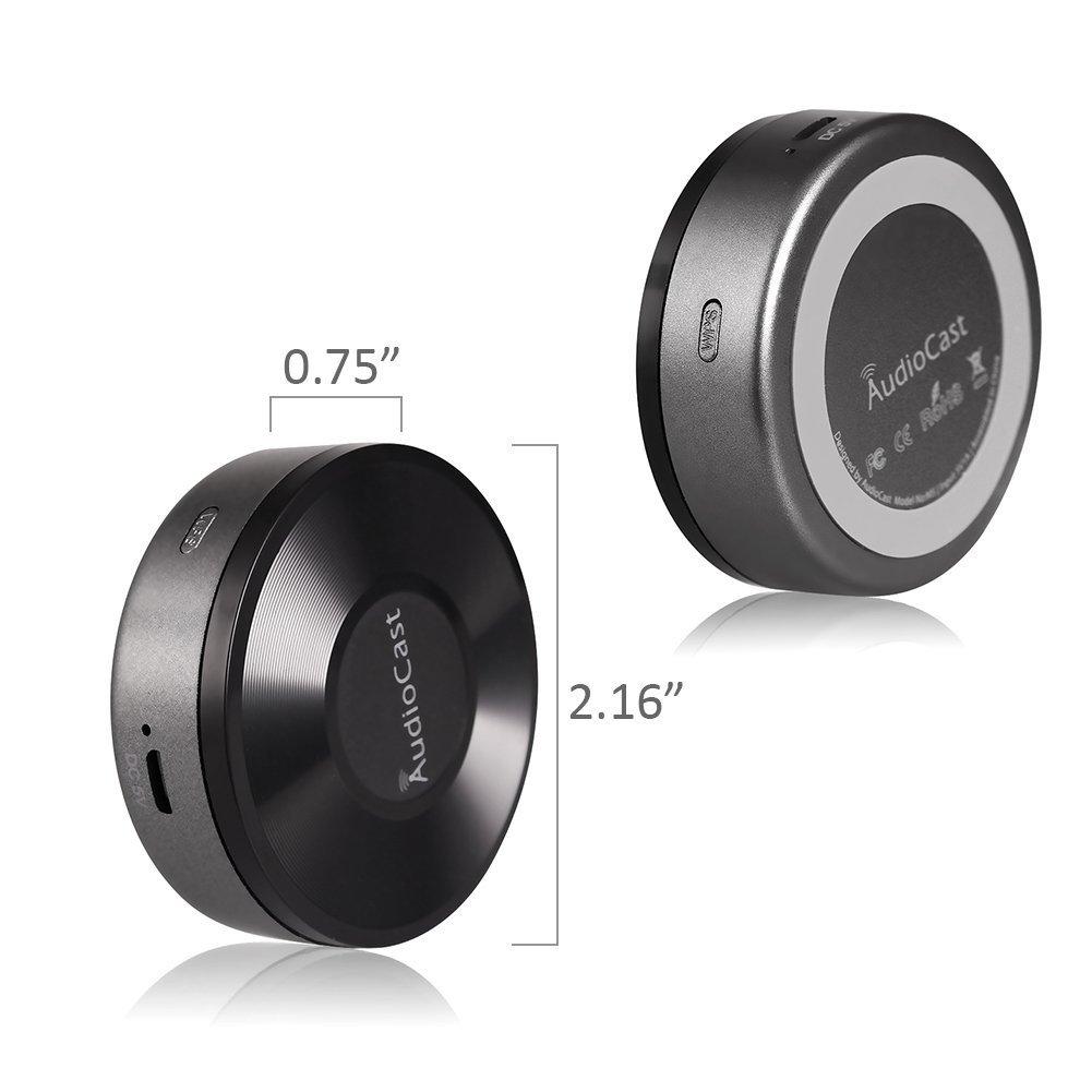 acemax ACEMAX M5 AudioCast WiFi Wireles Audio Adapter Airplay DLNA Spotify iHeartRadio Supporting Stream Audio to Speaker Systems Over 2.4G Wi-Fi Network Multi Room Supported