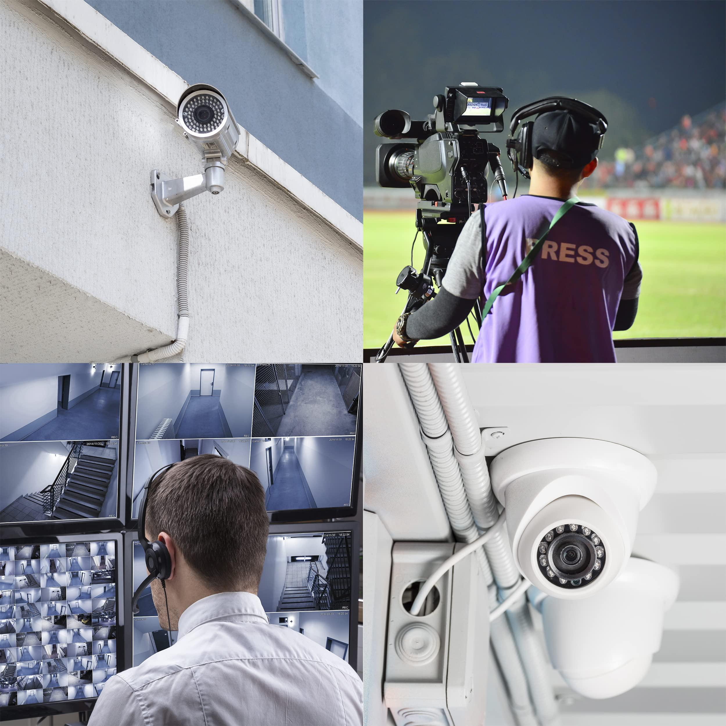 THE CIMPLE CO BNC Cable, Made in The USA, Black RG6 HD-SDI and SDI Cable (with Two Male BNC Connections) - 75 Ohm, Professional Grade, Low Loss Cable - 35 feet (35\')