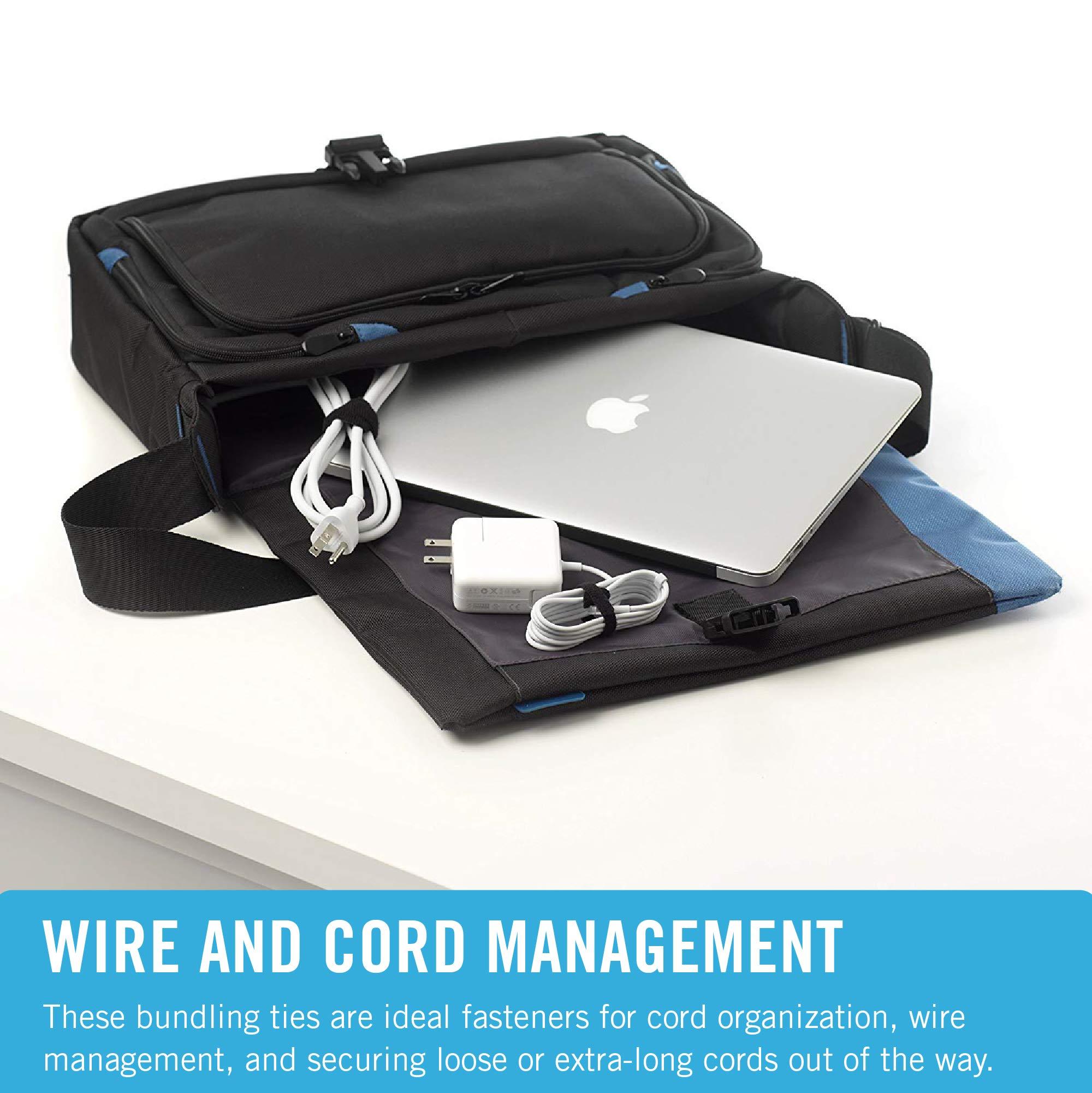 VELCRO Brand VELCRO Brand ONE-WRAP Cable Ties, 100Pk, 8 x 1/2\" Black Cord Organization Straps, Thin Pre-Cut Design, Wire Management for Organizing Home, Office and Data Centers