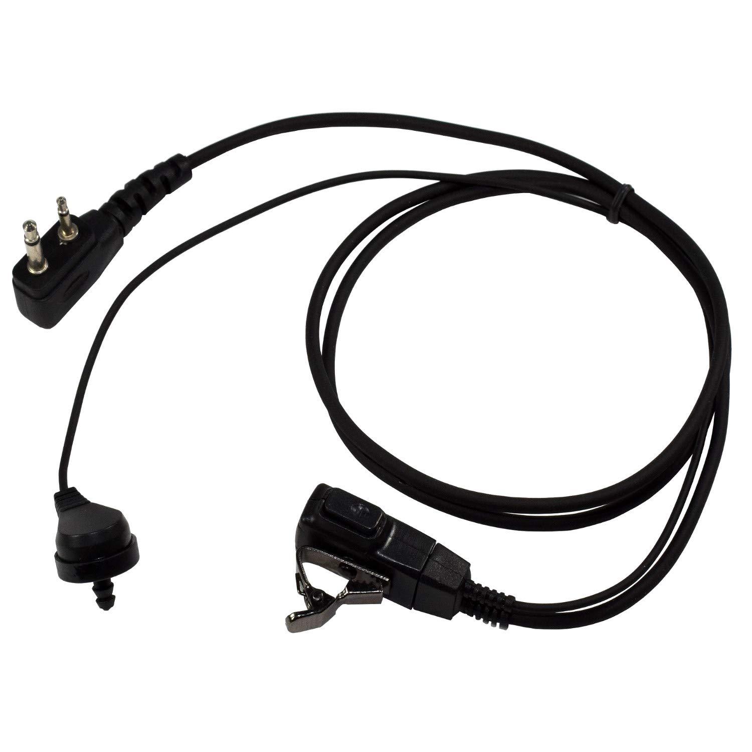 HQRP HQRP 2X 2 Pin Acoustic Tube Earpiece Headsets Mic Compatible with ICOM IC-S21E, IC-S41A, IC-S41E, IC-T2, IC-T21A Sun Meter