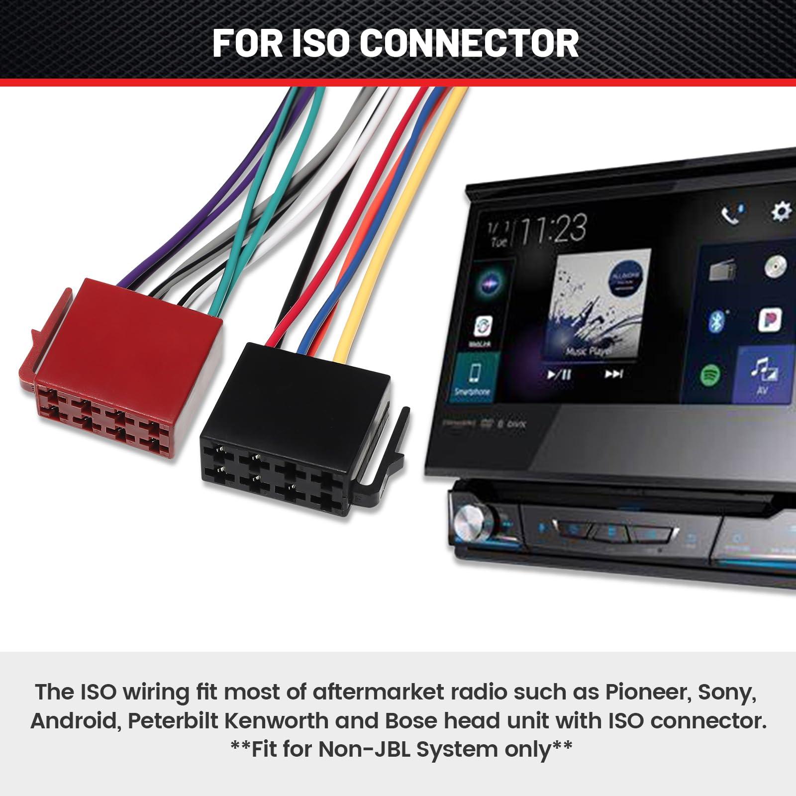RED WOLF RED WOLF Car Radio ISO Wiring Harness Compatible with Toyota 2005-2020 Tacoma, 1996-2009 RAV4, 2004-2018 Tundra, Subaru 2014-2019 WRX Forester Non JBL System Aftermarket Stereo ISO Wire Cable Plug
