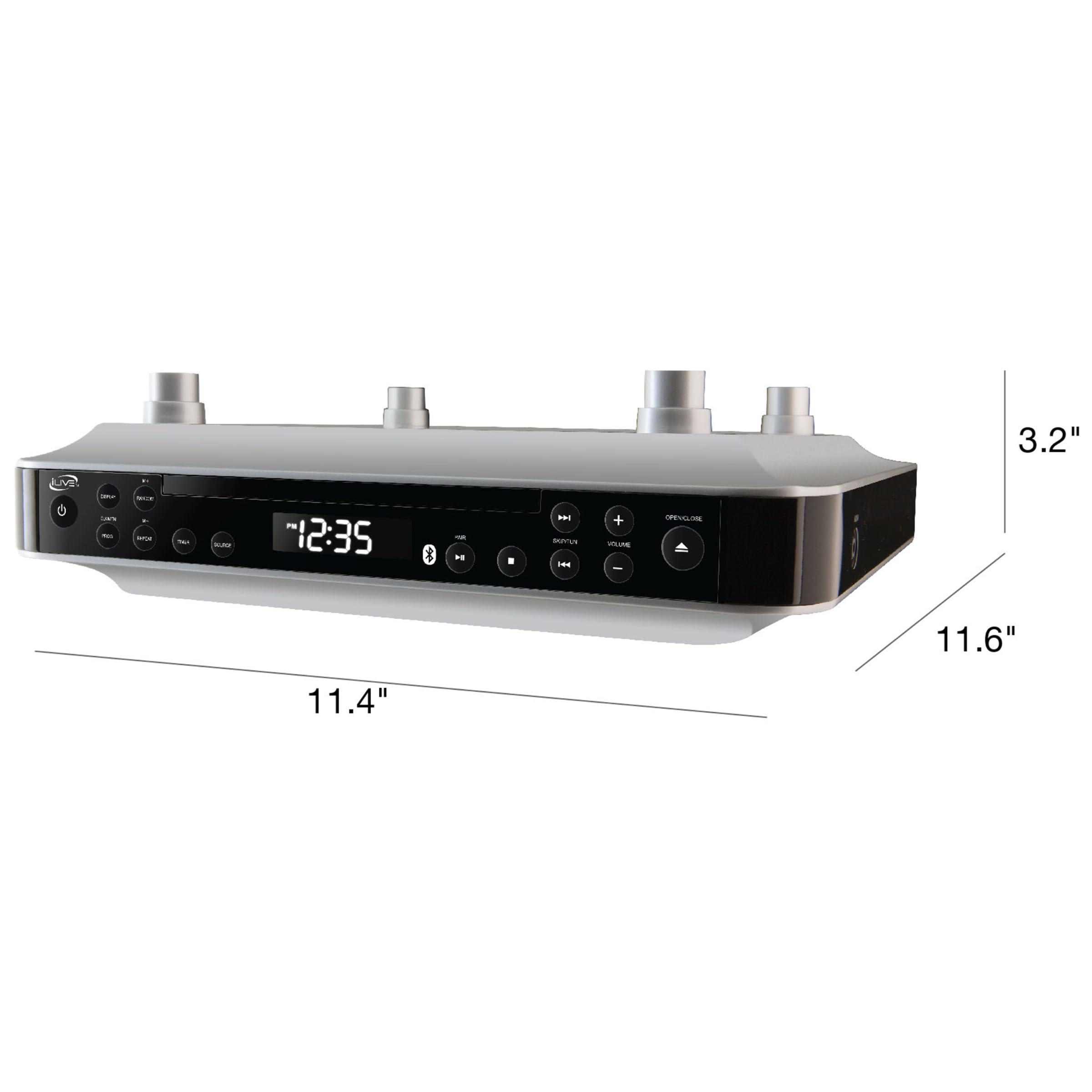 iLive iLive iKBC384S Bluetooth Under the Cabinet Radio with CD Player