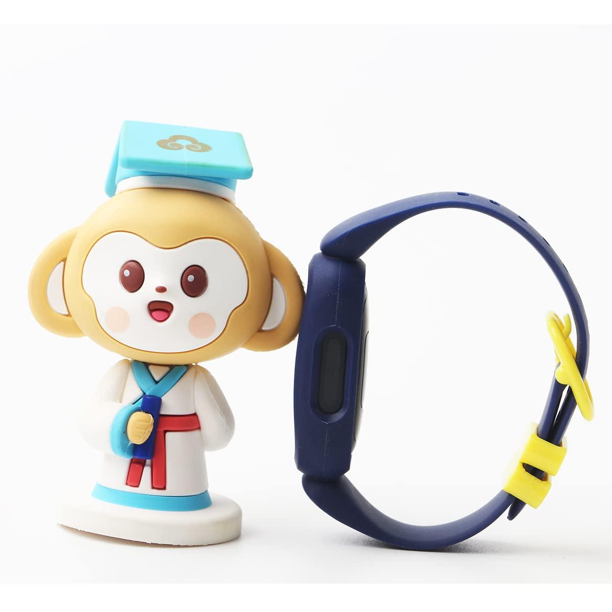 honecumi Ace 3 Bands Compatible with Fitbit Ace 3 Band Straps Skin-Friendly Colorful Ace 3 Watchband Strap Wristband Bracelet Replacement Accessories, Black Band+White Band+ Nay Blue Band Ace 3