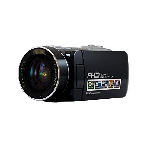 HamiltonBuhl HamiltonBuhl HDV17BK ActionPro FHD Digital Video Camera 24MP, 2.7-Inch TFT-LCD Screen with 270 Angle Rotation, 18x Digital Zoom (Black)