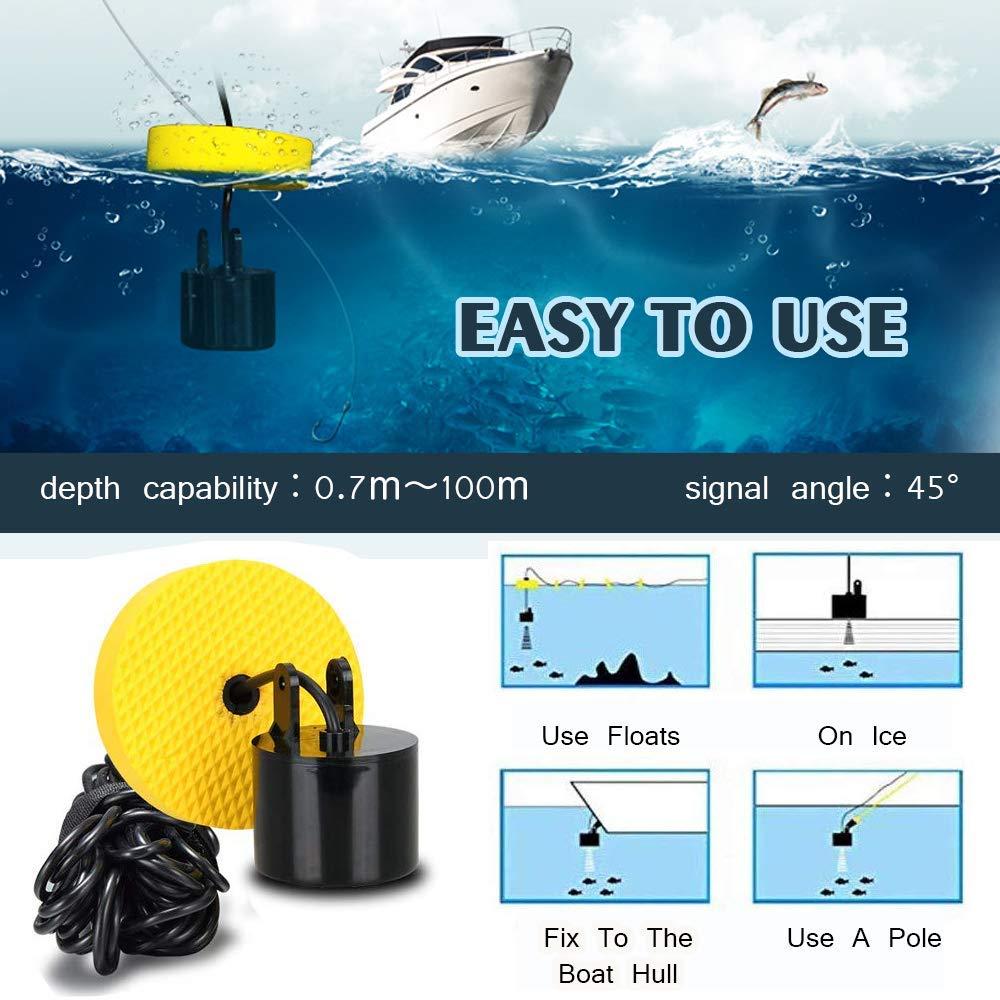 LUCKY LUCKY Sonar Portable Fish Finder Transducer Wired Water Depth Finders Boat Kayak Transducer Fish Finder Handheld Fishing Gifts for Men