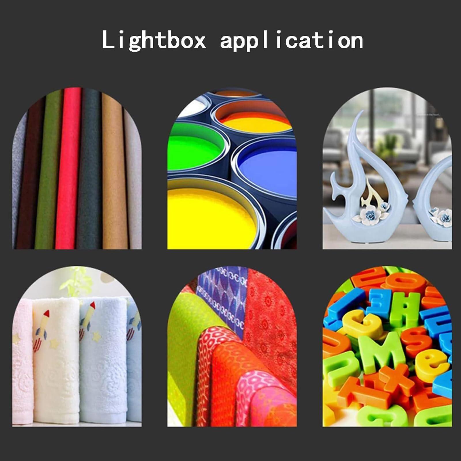 LPLYAA LPLYAA Color Matching Box with 6 Light Sources, Customizable Color Assessment Box for Fabrics Textile Clothing Color