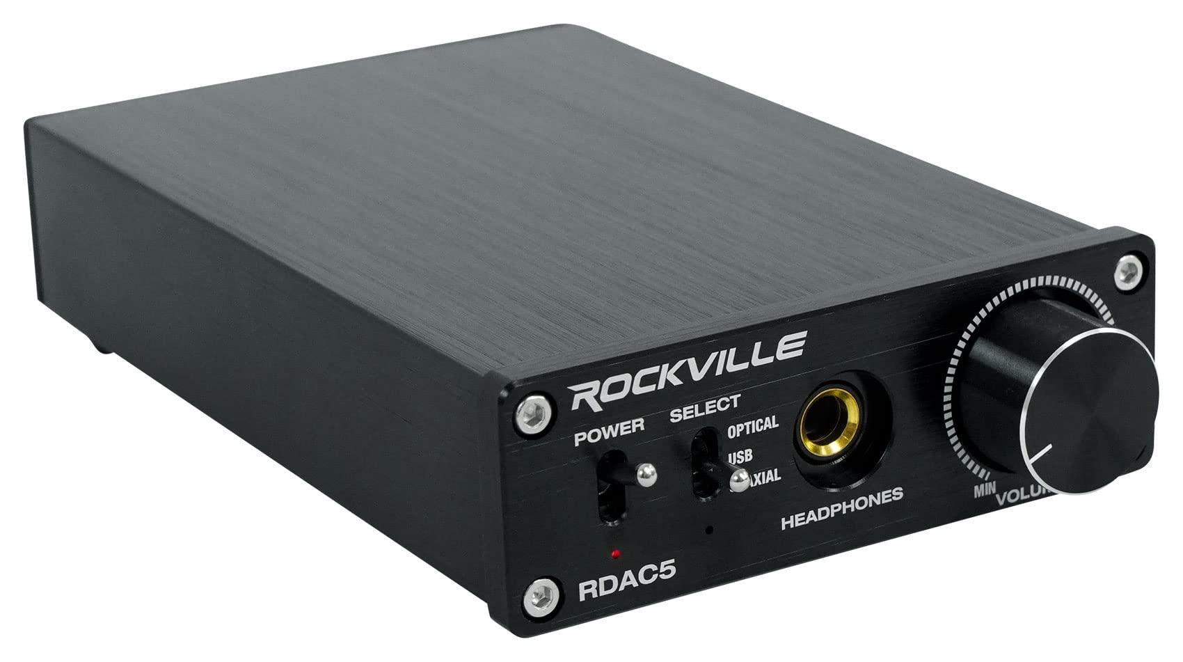 Rockville Rockville RDAC5B DAC Digital to Analog Converter USB/Optical/RCA/Headphone Amp