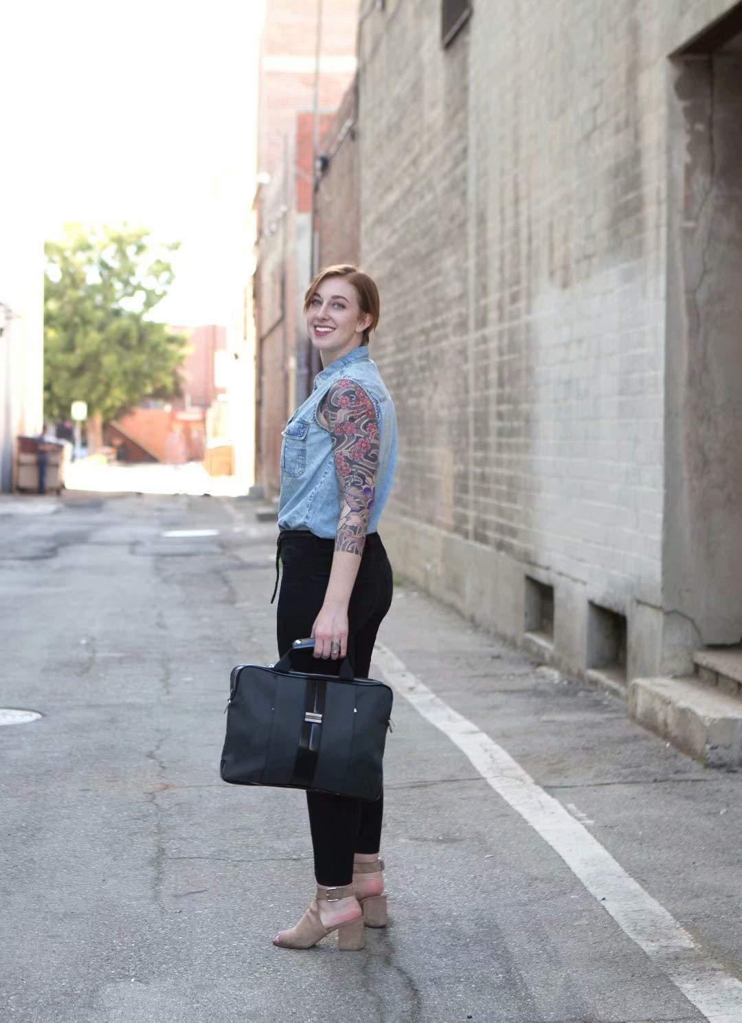 WGS Convertible Laptop Shoulder Messenger Briefcase for MacBook Notebook Chromebook