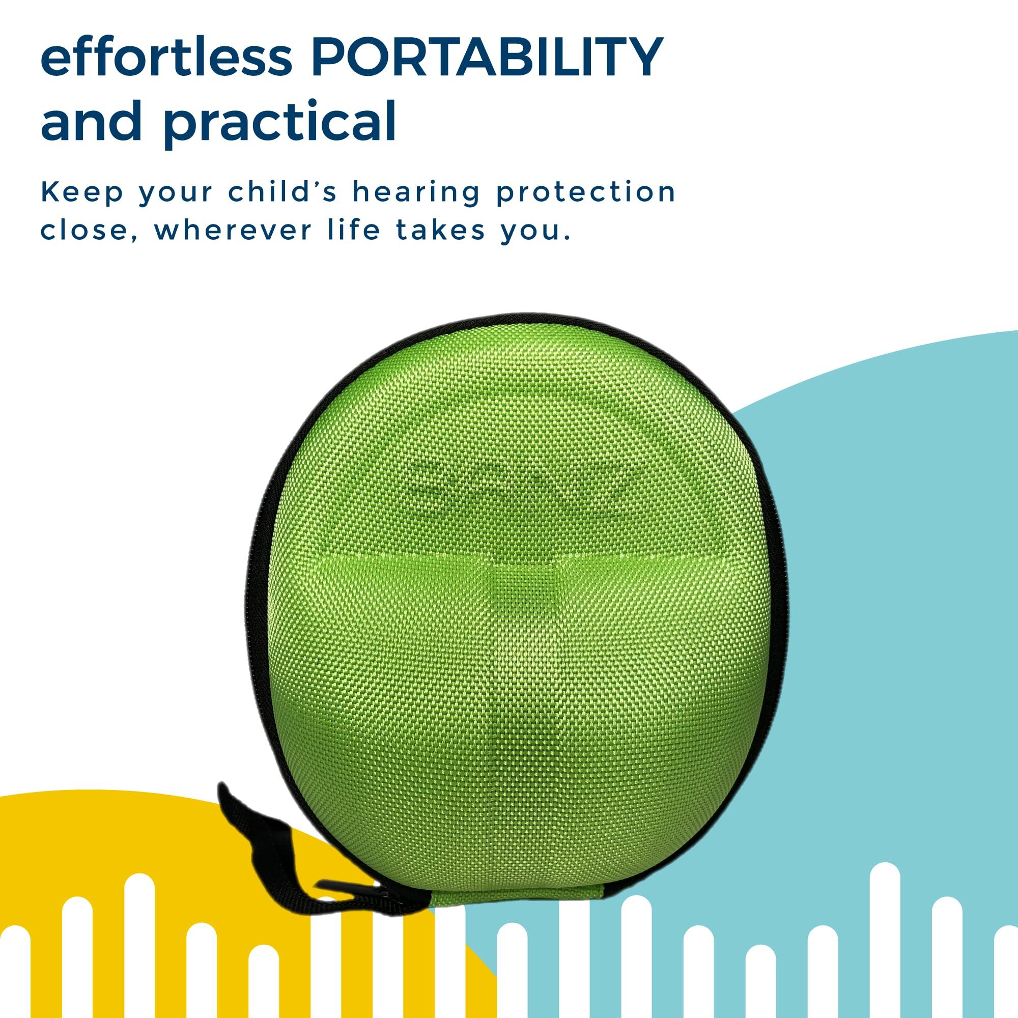 BANZ BANZ Baby Earmuff Case 0-36 Months Lime - Travel Case for Baby & Toddler Headphone Protection Lightweight, Compact & Durable Earmuff Container