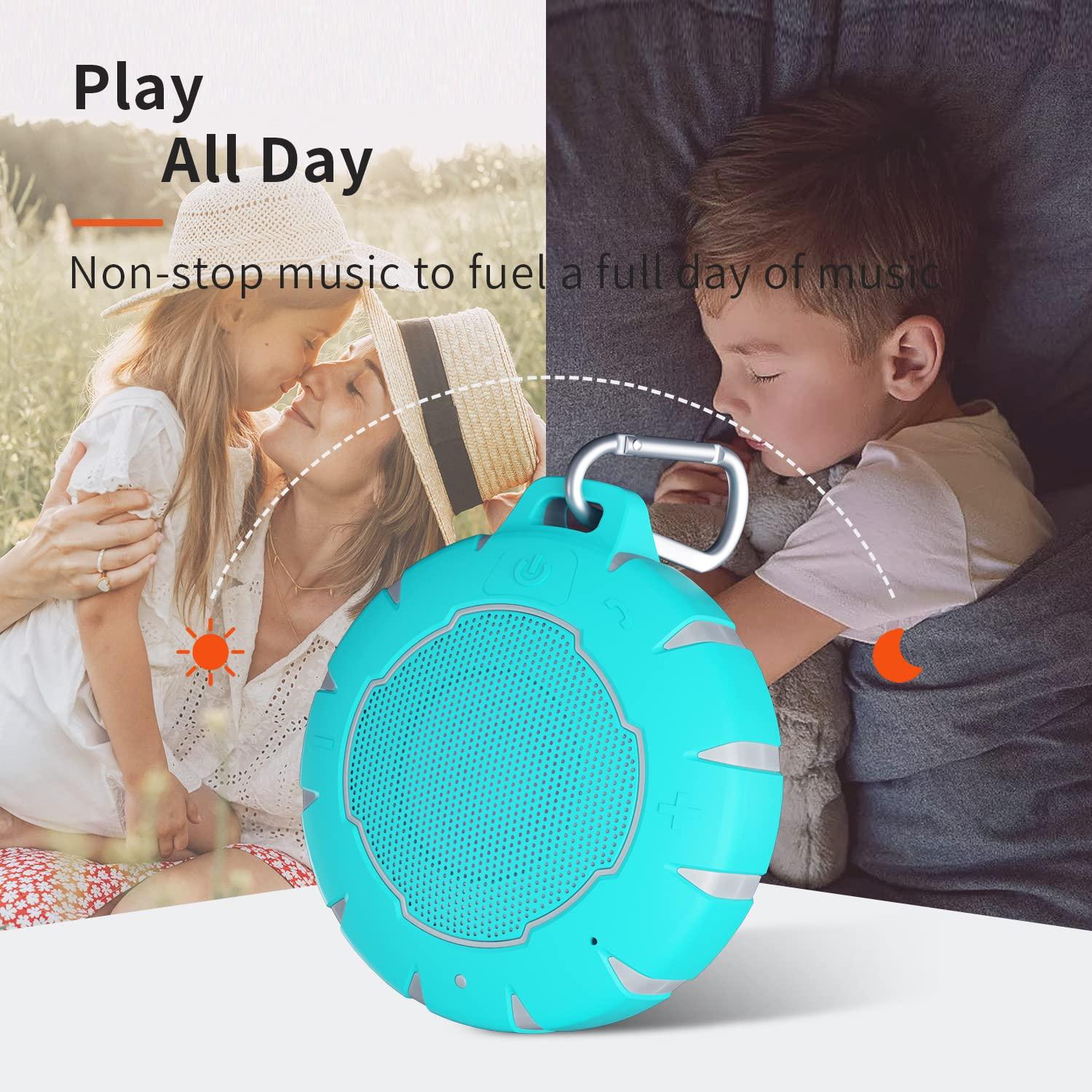 HEYSONG HEYSONG Waterproof Shower Bluetooth Speaker, Durable & Portable with Clear Sound, Ideal for Shower, Pool, Beach & Kayaking Great Gift for Girls, Women & Men