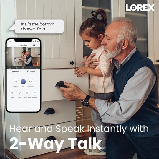 Lorex Lorex 2K Indoor WiFi Security Camera 2K Add-On Camera for Wired Surveillance System for Home, Pet Cam, Baby Cam - IR Night Vision, Person Detection & 2 Way Talk - Free 16GB Micro SD