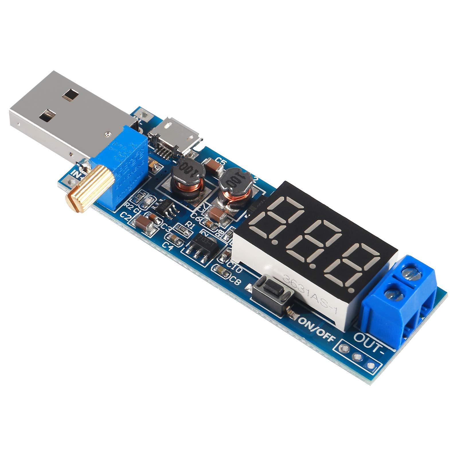 ACEIRMC ACEIRMC 3pcs USB Buck Boost Converter 3.5V-12V to 1.2V-24V DC-DC Step Up Step Down Power Supply Module Voltage Regulator 5V to 3.3V 9V 12V 18V 24V