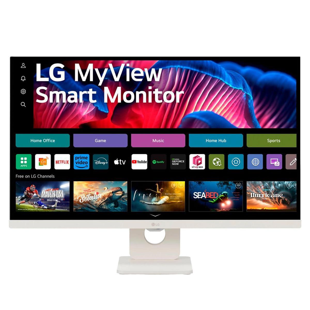 LG LG MyView 27SR73U 27" 16:9 4K Ultra HD USB-C IPS LCD HDR Smart Monitor with WebOS, White